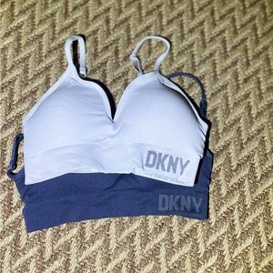 DKNY sport bras  size S blue grey and white